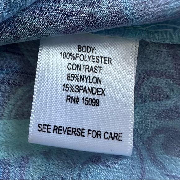 Live and Let Live Womens Blue Lace Top Sz PL Boho Peasant Hippie Festival Artsy - Picture 8 of 9